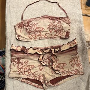 Esprit Brown and Pink Bikini Set